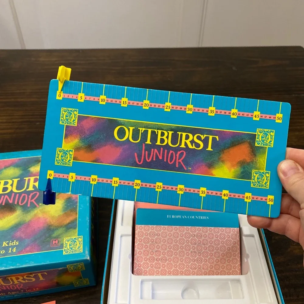 Vintage 1989‎ Outburst Junior COMPLETE Board Game Hersch and Company Kids